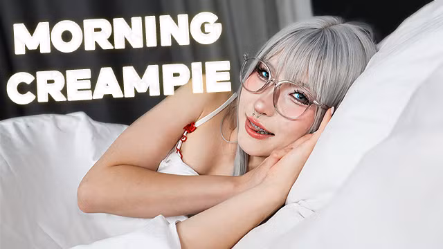 Beautiful Asian Braces Girl Morning Creampie - Real Homemade Sex