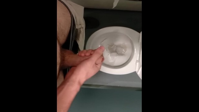Risky, Jerking Off And Cumming In The Public Toilet In The Middle Of The Day